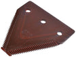 Schumacher Knife section - over serrated - 79.8x76x2.7mm - Hole Ø6.5mm - Hole centres 52.4mm - Replacement forNew Holland, Case | S.12010550 - Product Image 1
