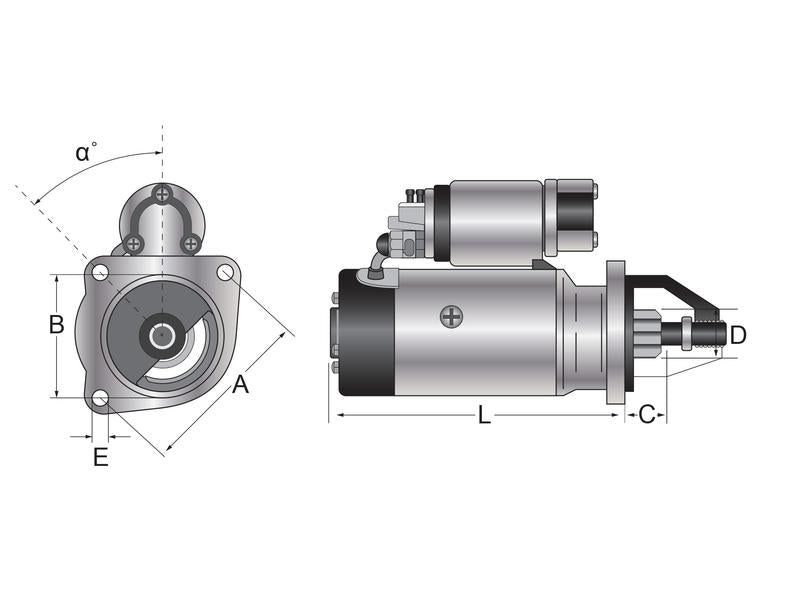 Mahle Starter Motor - 12V, 2.7Kw (Mahle) [BRANDSAVE] | S.12012380 - Product Image 1