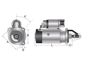 Mahle Starter Motor - 12V, 3.2Kw, Gear Reducted (Mahle) [BRANDSAVE] | S.12012610 - Product Image 1