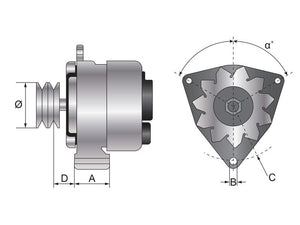 Mahle Alternator (Mahle) - 14V, 65 Amps [BRANDSAVE] | S.12013070 - Product Image 1