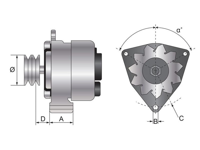 Mahle Alternator (Mahle) - 14V, 65 Amps [BRANDSAVE] | S.12013070 - Product Image 1