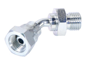 Sparex Hydraulic Adaptor 1/4'' BSP Male x 1/4'' BSP Swivel Female 135° Swept Elbow | S.12052 - Product Image 1