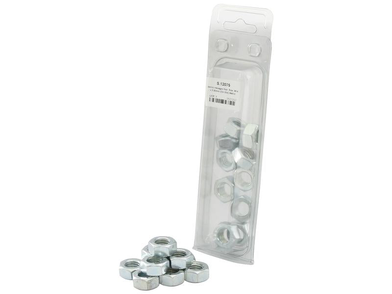 Sparex Agripak M14x2.00mm Coarse Thread Metric Nut Set of 10 | S.12075