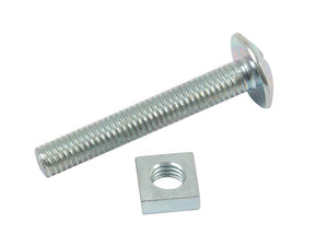 Sparex Metric Roofing Bolt & Nut M8x50mm Zinc-Plated Steel Fixing | S.12687