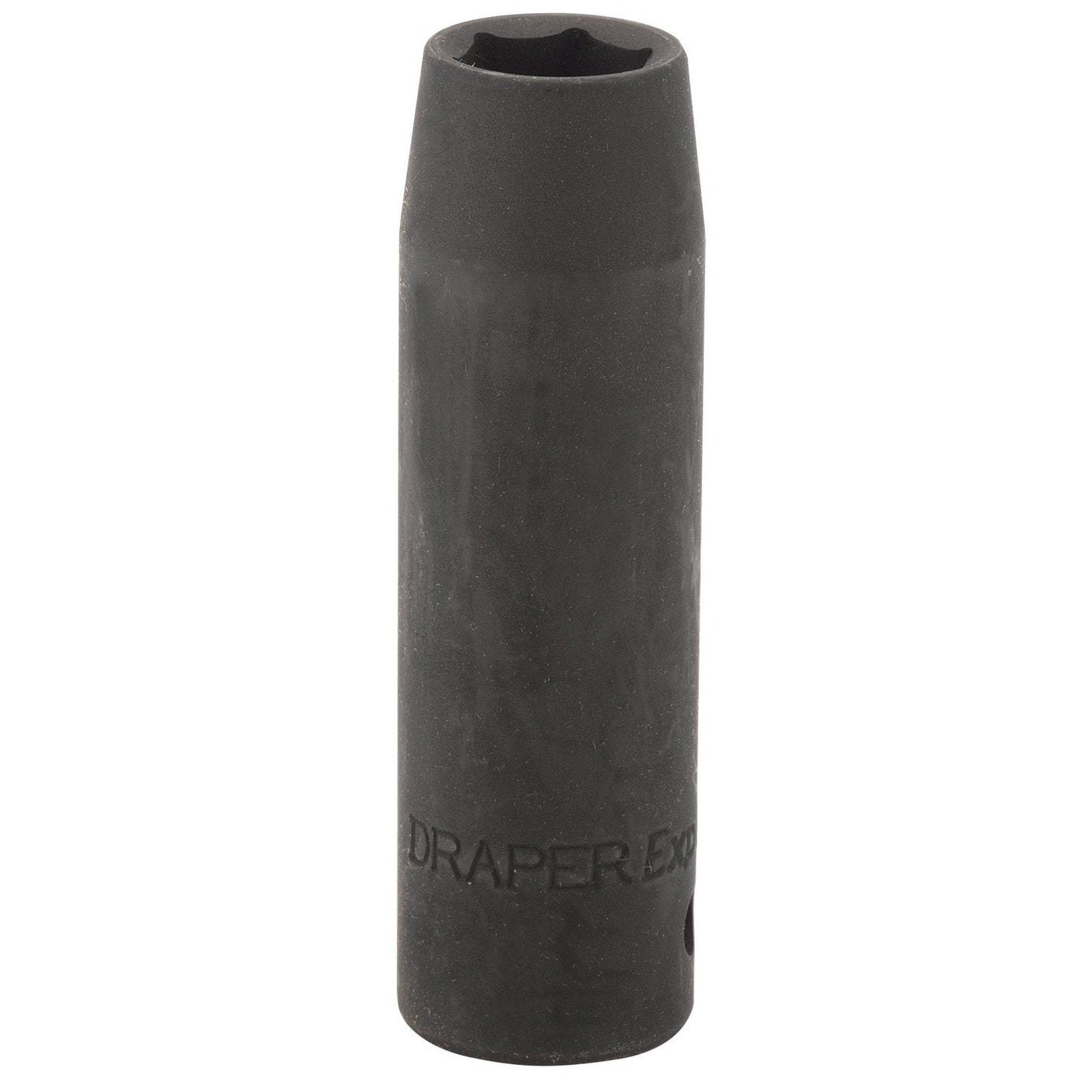 A 14mm Draper Expert Hi-Torq® Deep Impact Socket, 1/2" square drive, made from robust chrome vanadium steel and stamped with "Draper Expert" near the base.