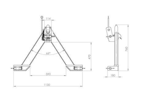 A Frame Quick Hitch System (Cat.3) CE Approved - Sparex Part S.127945