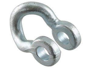 The Sparex Shackle Hole Ø 15mm, Depth: 13mm, Height: 73mm - Replacement for Agrimaster, Bomford, Falc (KRM), Quivogne, Votex is a metal shackle with two circular openings often used in rigging, towing, or lifting applications. This essential fastener can be found in the Sparex catalog under Part Number S.127992 and might require a specific tariff code for international shipping.