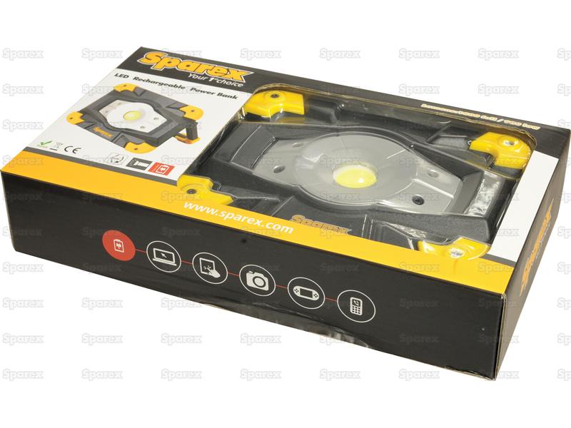 Sparex LED Rechargeable Flood Light with Power Bank, 20W. | S.127993 - Product Image 7