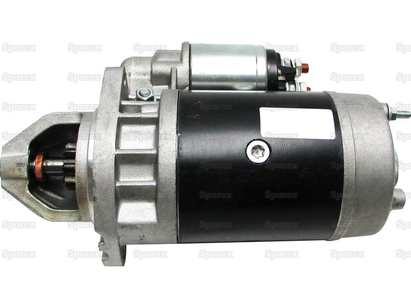 Image of a 12V, 2.7Kw Starter Motor (Sparex Part No.S.129406) featuring a metallic body and black casing, set against a white background displaying the brand "Sparex" in repeated pattern. Suitable for Deutz-Fahr vehicles.