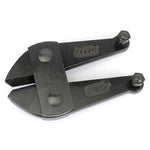 A pair of Draper Bolt Cutter Jaws for the 12952 Centre Cut Bolt Cutter - 4854J, in black, perfect for cutting high tensile material with visible bolts and markings.