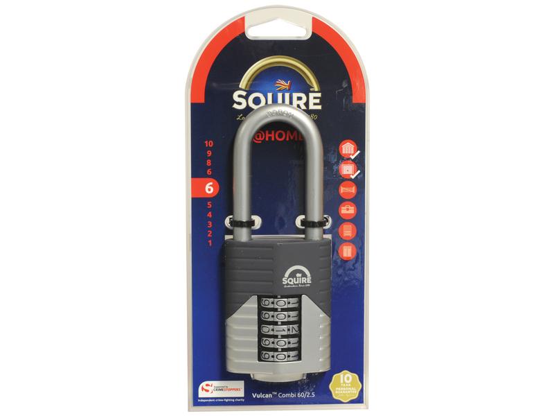 Squire Vulcan 60mm Heavy-Duty Combination Padlock Security 6 | S.129893