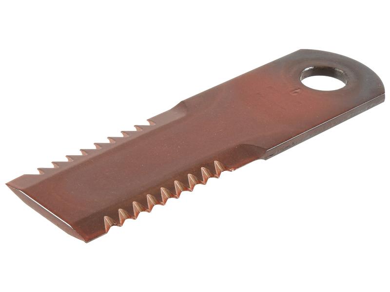 Straw Chopper Blade - Serrated, 173 x 50 x 5mm (Hole Ø: 20mm) To fit as: 87318316 | Sparex Part Number: S.131043