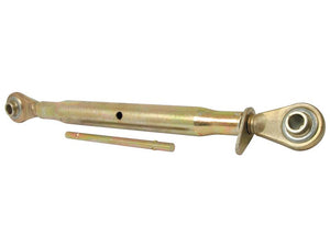 The Sparex Top Link (Cat.1/1) Ball and Ball, M24, Min. Length: 430mm, features a detached pin and eyelets on both ends, making it ideal for adjusting the tube length on a tractor implement.