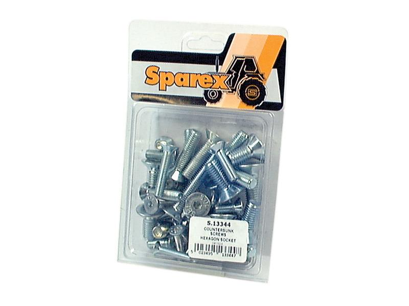 Metric Countersunk Hexagon Socket Screw, M6 - 12x10 - 40mm (DIN 7991) | Sparex Part Number: S.13344