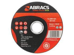 Flat Metal Cutting Disc Ø125 x 1.6 x 22.23mm A60TBF | Sparex Part Number: S.13348