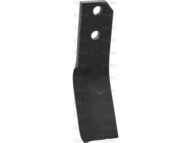 Rotavator Blade LH 60x12mm Height: Hole centres: Hole Ø: 16.5mm. Replacement for Valentini | Sparex Part Number: S.135923