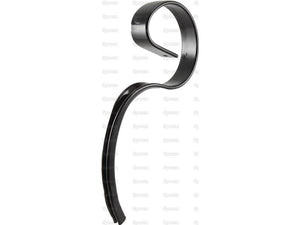 The S Tine 70x12x720mm, known as Sparex Part Number: S.136352, features a black, curved metal hook with a loop at the top and a frame mounting hole, set against a white background.