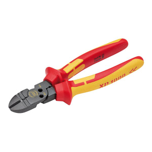 A pair of Draper XP1000® VDE 4-in-1 combination cutters with 180mm red and yellow insulated, ergonomic handles designed for cutting wires and cables.