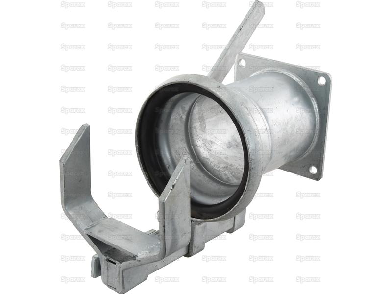 Quick Release Coupling with Flange - Female 6'' (159mm) x (150mm) (Galvanised) | Sparex Part Number: S.136632