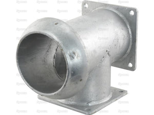 A galvanised T piece with male coupling connections, used for directing flow at a 90-degree angle, from the Sparex brand (Sparex Part Number: S.136643).