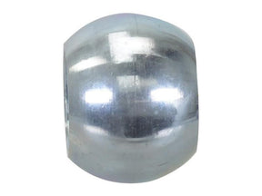 A close-up image of the Sparex Lower Link Ball (Cat. 2/2) - S.1368, showcasing its shiny, reflective metallic surface against a plain white background, ideal for providing detailed manufacturing information.