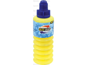 A yellow squeeze bottle with a blue cap and a label reading "UV Dye Concertina Cartridge 10 Dose | Sparex Part Number: S.137926" from the Sparex brand, featuring an easy-to-use injector tool for precision application.