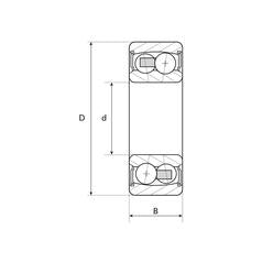 NTN SNR Self Aligning Bearing 25x52x18mm Metric 2RS | S.138155