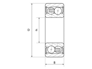 NTN SNR Self Aligning Bearing - Metric (2206EEG15) | S.138156 - Product Image 2