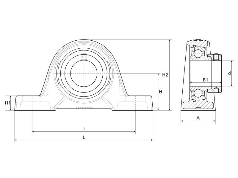 NTN SNR Two-Bolt Pillow Block Bearing (ESPE206) | S.138498 - Product Image 3