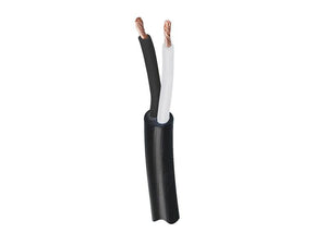 Electrical Cable 2 Core 1mm² Black PVC Roll 50M Durable Wire - Sparex Part S.139733