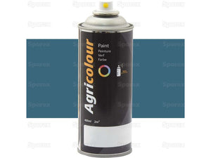 A 400ml can of Agricolour Shire Blue aerosol spray paint with a glossy finish, available as Sparex Part Number S.13983.