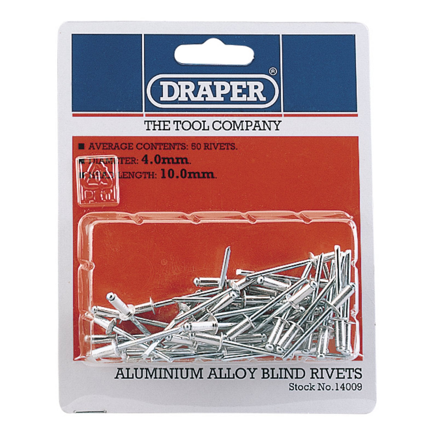 Draper Blind Rivets, 4 X 10mm (50 Piece) - RIV - Farming Parts