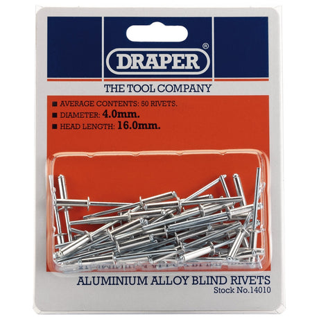 Draper Blind Rivets, 4 X 15.8mm (50 Piece) - RIV - Farming Parts