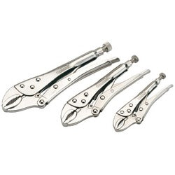 Draper Curved Jaw Self Grip Pliers Set (3 Piece) - 9006/3 - Farming Parts