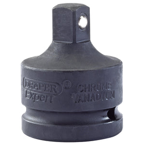 The Draper Impact Socket Converter, 3/4"(F) X 1/2"(M) - 326, features "Draper Expert Chrome Vanadium" engraved on its side and offers exceptional strength thanks to its durable chrome vanadium steel construction.