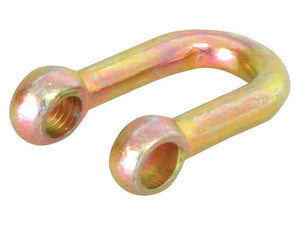 A metal D Shackle with a pin diameter and jaw width suitable for various applications. This product, branded by Sparex, meets their standards and comes with the Sparex Part Number S.1428 for easy referencing.