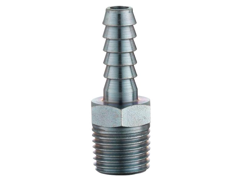 Sparex Hose Tail 1/4'' ID to 1/4'' BSPT Brass Male Thread Fitting | S.14354