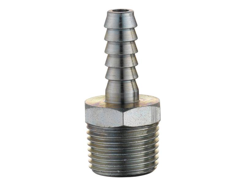 Sparex Hose Tail 1/4'' ID to 3/8'' BSPT Brass Male Thread Fitting | S.14357