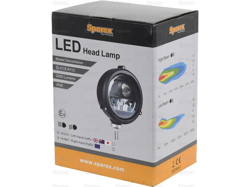 Sparex LED Head Light, Interference: Not Classified, RH & LH (RH Dip), 1200 - 1290 Lumens Raw, 10-30V | S.143661 - Product Image 5