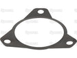 A Fuel Injection Pump Gasket (Sparex Part No. S.144212) by Sparex, featuring three mounting holes and a circular center opening, designed for sealing joints in machinery or pipes and compatible with International Harvester models.