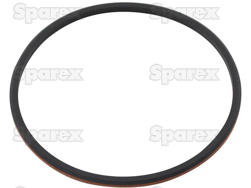 Circular black gasket on a white background with the word "Sparex" faintly visible behind it, suitable for various John Deere engine models. The product is known as the Fuel Injection Pump Gasket | Sparex Part No.S.144214 by the brand Sparex.