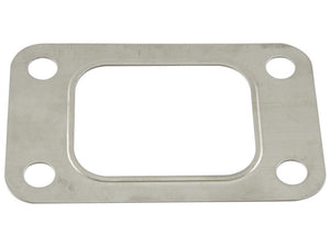 The Turbo Gasket (Sparex Part Number: S.144309) is a rectangular metal gasket with rounded edges, featuring four circular holes, one at each corner. It is suitable for various applications and falls under tariff code 8484900090. This product is available through Sparex.