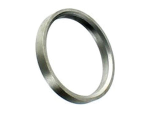 A silver metal valve seat featuring a thin, smooth band and slightly beveled edges, displayed against a white background, ideal for machine repairs, listed under Tariff Code 8484900090 by Sparex with Part Number S.144344.