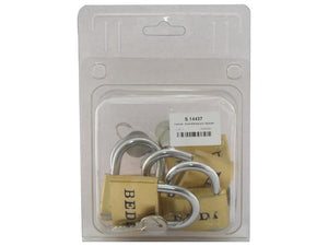 Sparex Padlock - Brass (6 pcs. Agripak) | S.14437 - Product Image 2