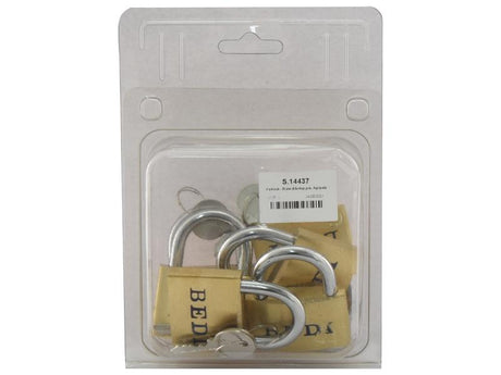 Sparex Padlock - Brass (6 pcs. Agripak) | S.14437 - Product Image 2