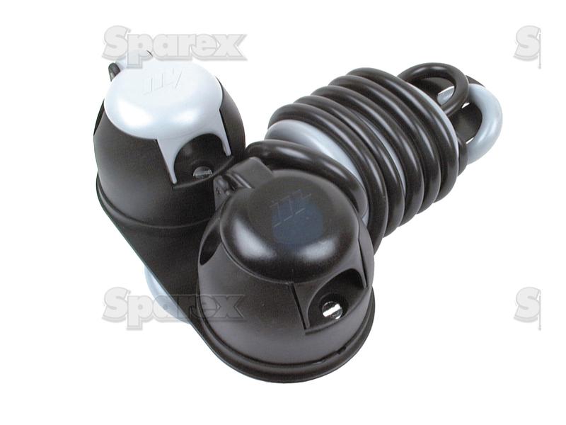 Sparex Prewired Double 7 Pin Trailer Socket Female Caravan/ Trailer Socket & Plate 12v | S.14488 - Product Image 1