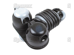 Sparex Prewired Double 7 Pin Trailer Socket Female Caravan/ Trailer Socket & Plate 12v | S.14488 - Product Image 1