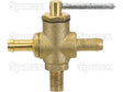 A classic Sparex Fuel Tap (Part No.S.144894), featuring a brass bidirectional valve with multiple threaded ports and a handle, against a white background with the brand name "Sparex" faintly visible in several places.