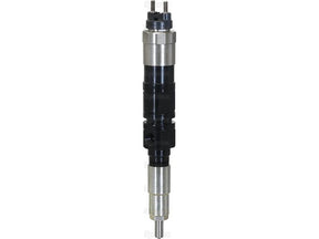 A close-up view of the Sparex Injector Assembly (Part No. S.145028), highlighting its cylindrical metallic body with various sections and a nozzle tip at the bottom.