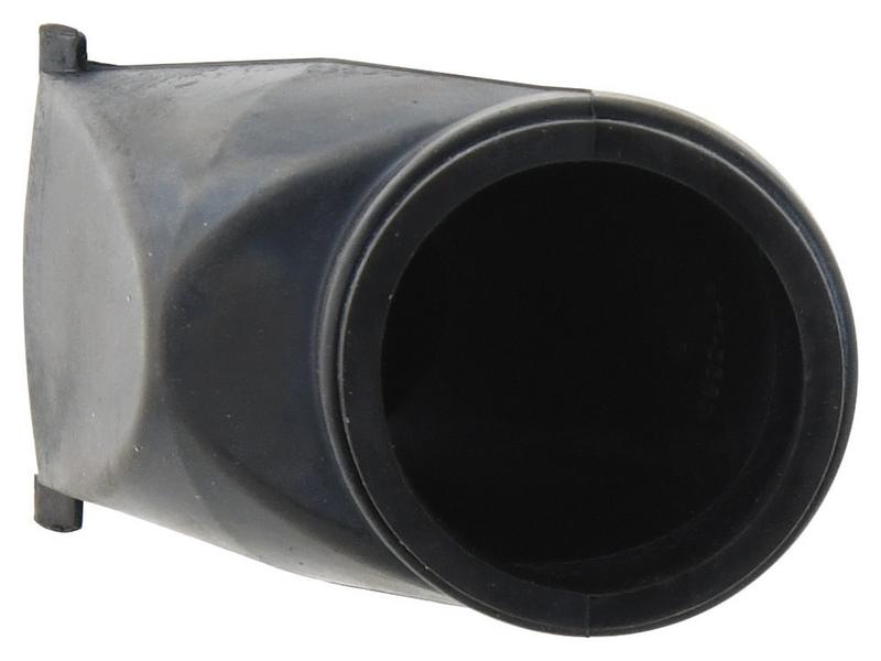 Close-up of a black plastic automotive air intake duct, featuring a wide circular opening and a rectangular mounting base, compatible with Sparex Air Filter | Sparex Part No.S.145068.